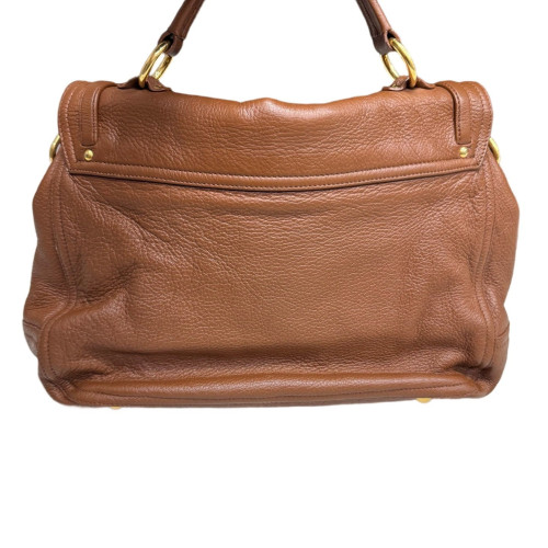 Miu Miu Two-Way Bag Calfskin Brown