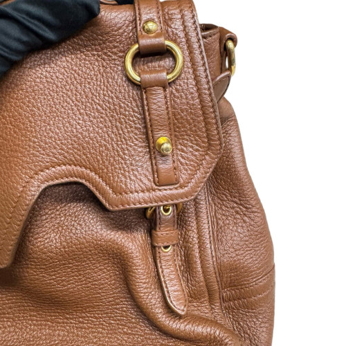 Miu Miu Two-Way Bag Calfskin Brown