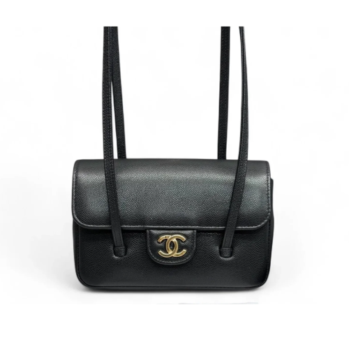 Chanel Mini Preppy Coco Shoulder Bag Caviar Black