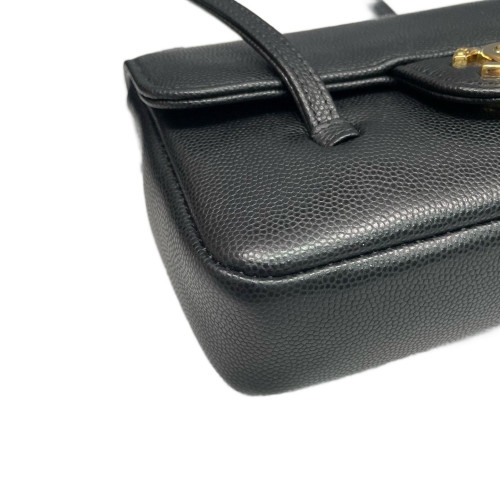 Chanel Mini Preppy Coco Shoulder Bag Caviar Black