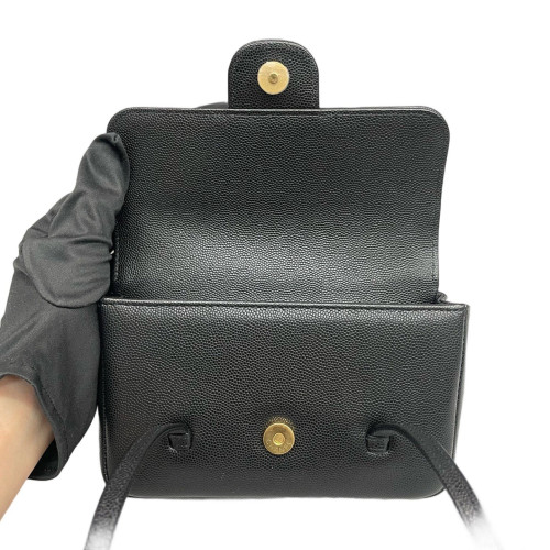 Chanel Mini Preppy Coco Shoulder Bag Caviar Black