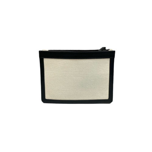 Balenciaga Crossbody Bag Canvas Calfskin White Black