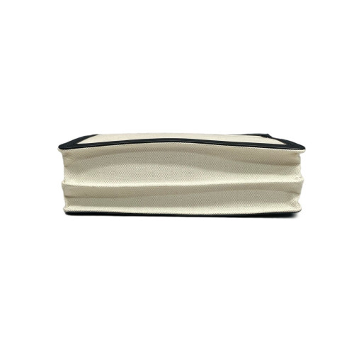 Balenciaga Crossbody Bag Canvas Calfskin White Black