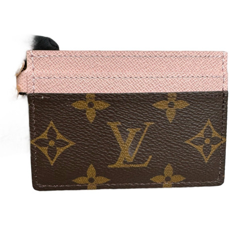 Louis Vuitton Card Holder Monogram Brown Pink Louis Vuitton Card Holder Monogram Brown Pink