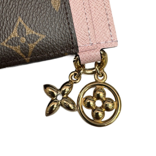 Louis Vuitton Card Holder Monogram Brown Pink Louis Vuitton Card Holder Monogram Brown Pink