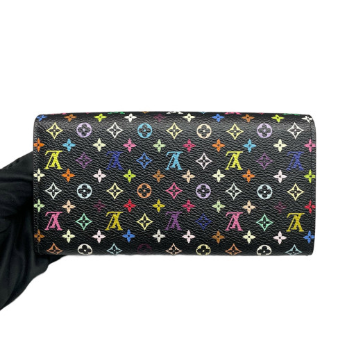 Louis Vuitton Sarah Wallet Monogram Multicolor Black