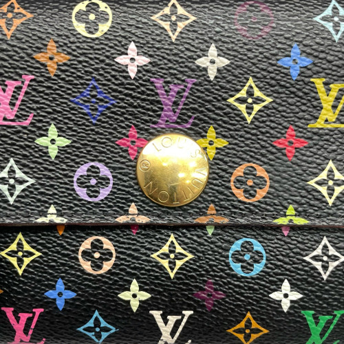 Louis Vuitton Sarah Wallet Monogram Multicolor Black