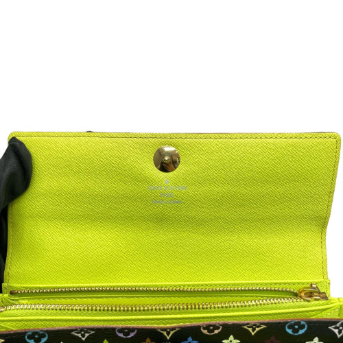 Louis Vuitton Sarah Wallet Monogram Multicolor Black