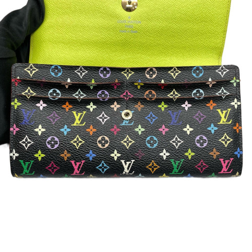 Louis Vuitton Sarah Wallet Monogram Multicolor Black