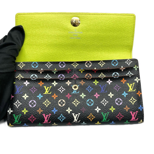 Louis Vuitton Sarah Wallet Monogram Multicolor Black