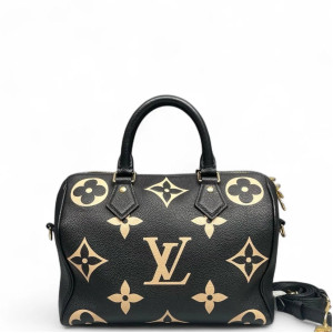 Louis Vuitton Speedy Bandouliere 25 Empreinte Monogram Giant Black White Louis Vuitton Speedy Bandouliere 25 Empreinte Monogram Giant Black White