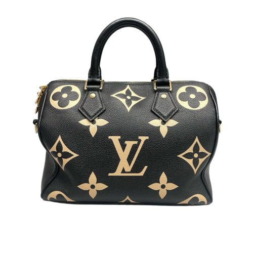 Louis Vuitton Speedy Bandouliere 25 Empreinte Monogram Giant Black White