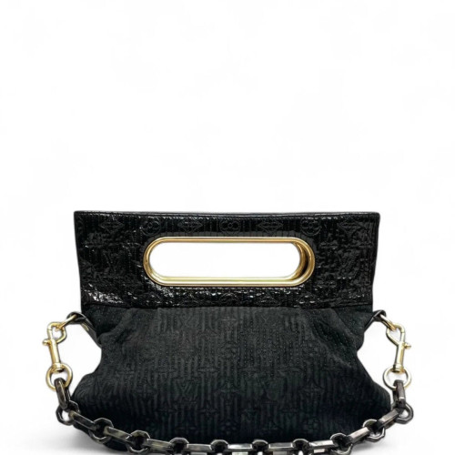 Louis Vuitton Shoulder Bag Corduroy Black Gold Louis Vuitton Shoulder Bag Corduroy Black Gold