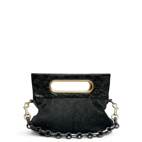 Louis Vuitton Shoulder Bag Corduroy Black Gold Louis Vuitton Shoulder Bag Corduroy Black Gold