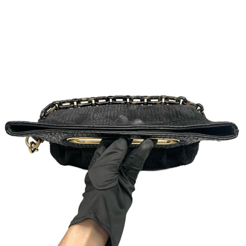 Louis Vuitton Shoulder Bag Corduroy Black Gold Louis Vuitton Shoulder Bag Corduroy Black Gold