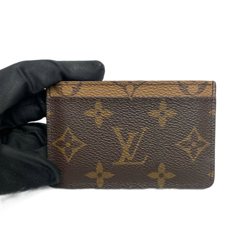 Louis Vuitton Curieuse Card Holder Reverse Monogram Brown