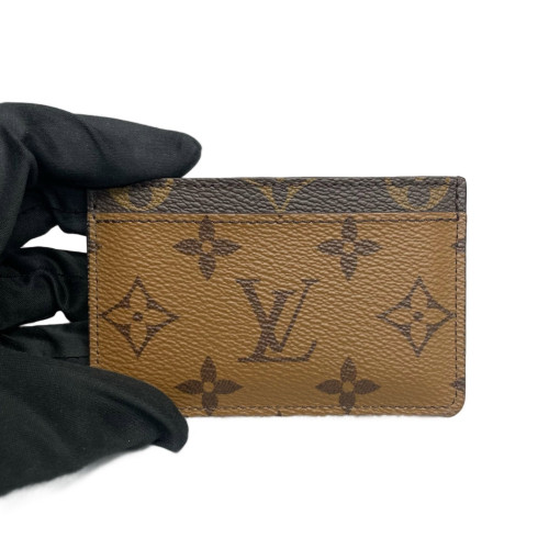 Louis Vuitton Curieuse Card Holder Reverse Monogram Brown