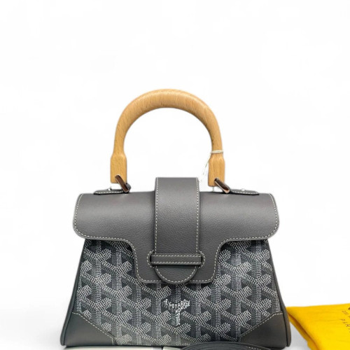 Goyard Mini Saigon Goyardine Dark Grey White Goyard Mini Saigon Goyardine Dark Grey White