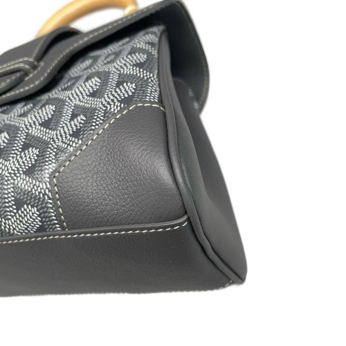 Goyard Mini Saigon Goyardine Dark Grey White Goyard Mini Saigon Goyardine Dark Grey White