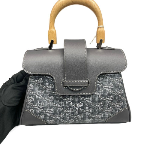 Goyard Mini Saigon Goyardine Dark Grey White Goyard Mini Saigon Goyardine Dark Grey White