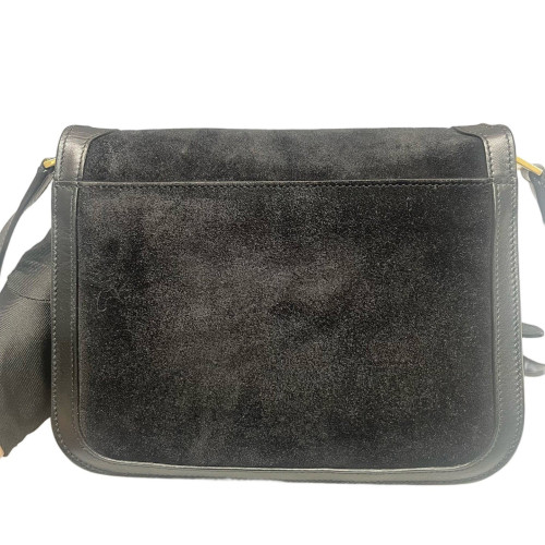 Yves Saint Laurent Medium Solferino Suede Calfskin Black Yves Saint Laurent Medium Solferino Suede Calfskin Black