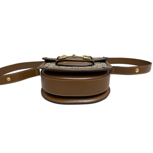 Gucci Saddle Bag GG Supreme Monogram Tan
