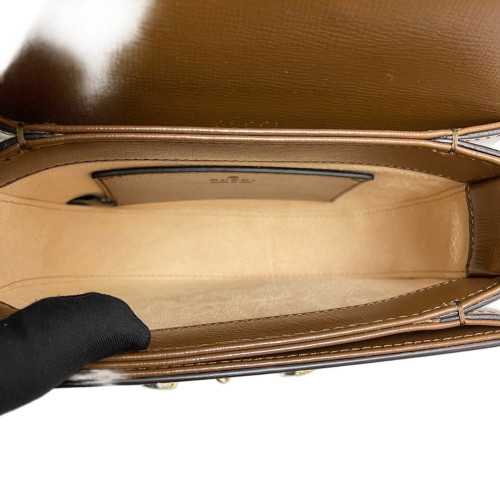 Gucci Saddle Bag GG Supreme Monogram Tan