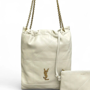 Yves Saint Laurent Jamie 4.3 Shoulder Bag Calfskin Light Grey White