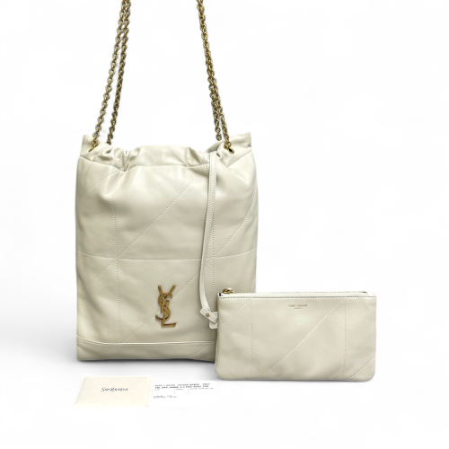 Yves Saint Laurent Jamie 4.3 Shoulder Bag Calfskin Light Grey White