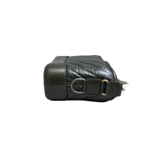 Chanel Chevron Quilted Small Gabrielle Hobo Crumpled Calfskin Black