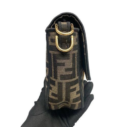 Fendi Baguette Zucca Dark Brown Beige