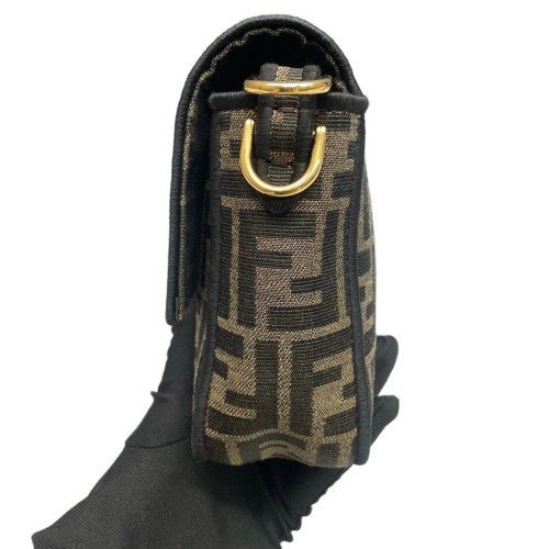 Fendi Baguette Zucca Dark Brown Beige