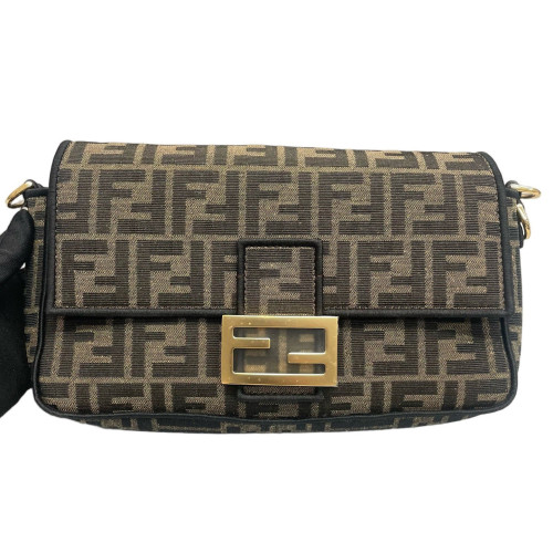 Fendi Baguette Zucca Dark Brown Beige