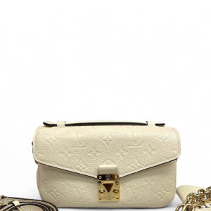 Louis Vuitton Pochette Metis East West Empreinte Monogram White Louis Vuitton Pochette Metis East West Empreinte Monogram White