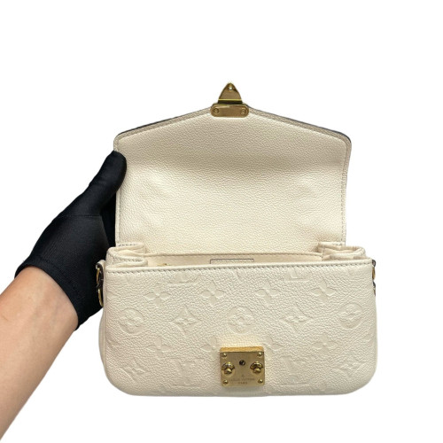 Louis Vuitton Pochette Metis East West Empreinte Monogram White