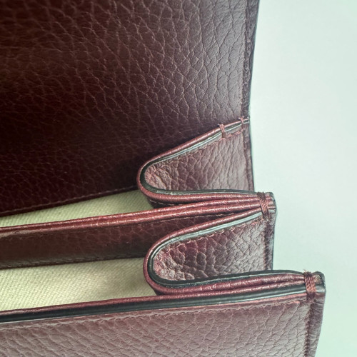 Gucci Bamboo Crystal Mini Dioysus Bamboo Top Handle Bag Calfskin Burgundy