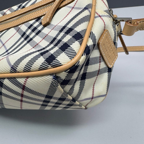 Burberry Camera Case House Check Calfskin Beige Black Red