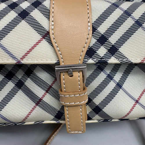 Burberry Camera Case House Check Calfskin Beige Black Red