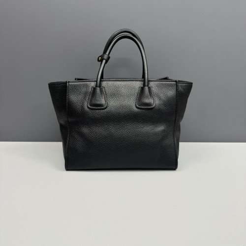 Prada Handbag Grained Calfskin Black Prada Handbag Grained Calfskin Black