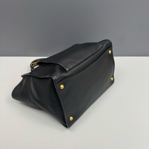 Prada Handbag Grained Calfskin Black Prada Handbag Grained Calfskin Black