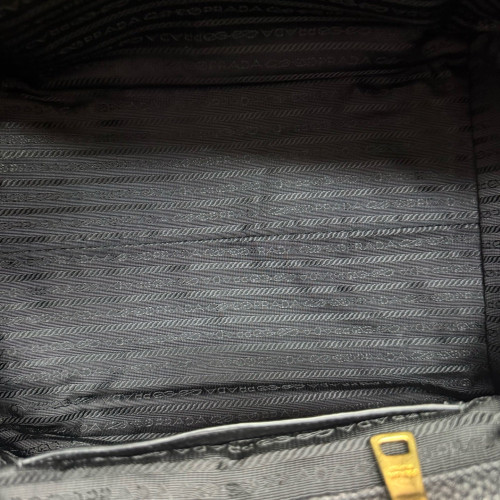 Prada Handbag Grained Calfskin Black Prada Handbag Grained Calfskin Black