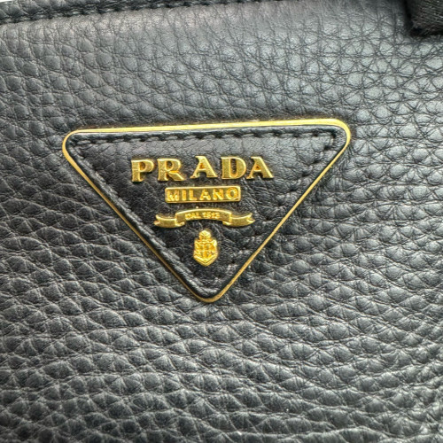 Prada Handbag Grained Calfskin Black Prada Handbag Grained Calfskin Black