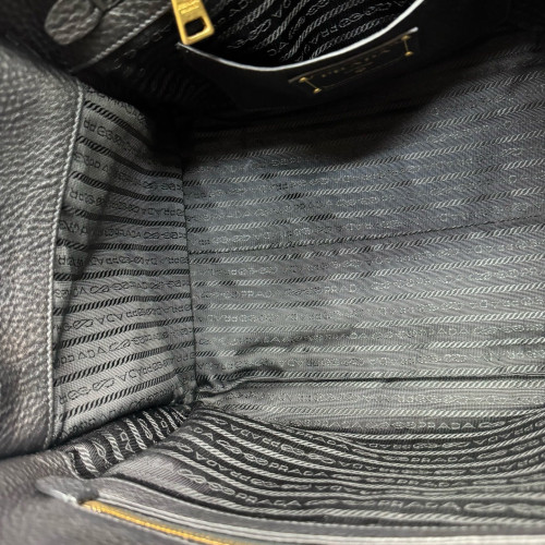 Prada Handbag Grained Calfskin Black Prada Handbag Grained Calfskin Black
