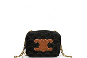 Celine Camera Case Triomphe Black Brown