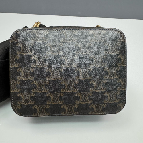 Celine Camera Case Triomphe Black Brown