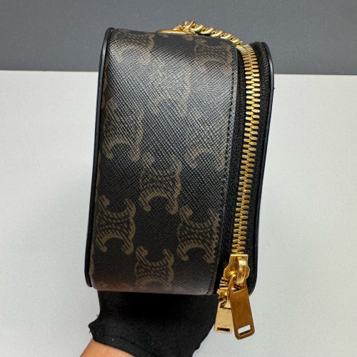 Celine Camera Case Triomphe Black Brown