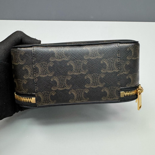 Celine Camera Case Triomphe Black Brown