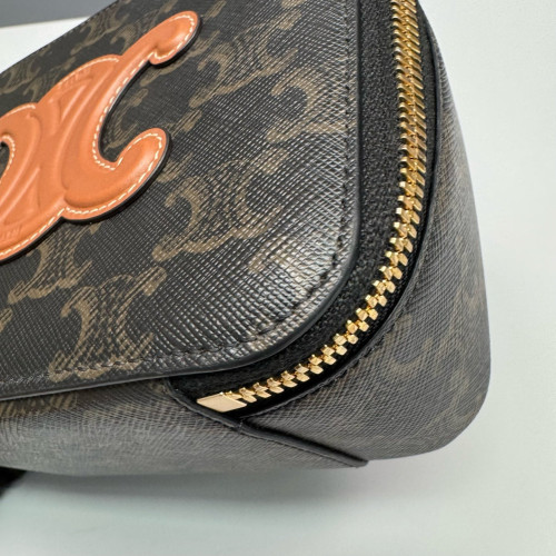 Celine Camera Case Triomphe Black Brown