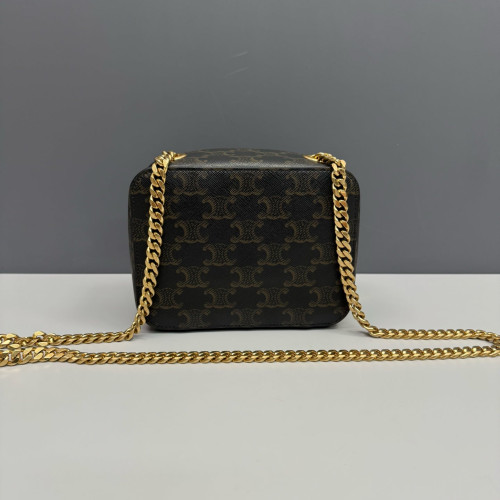 Celine Camera Case Triomphe Black Brown