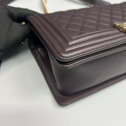 Chanel Quilted Medium Boy Flap Lambskin Azalea